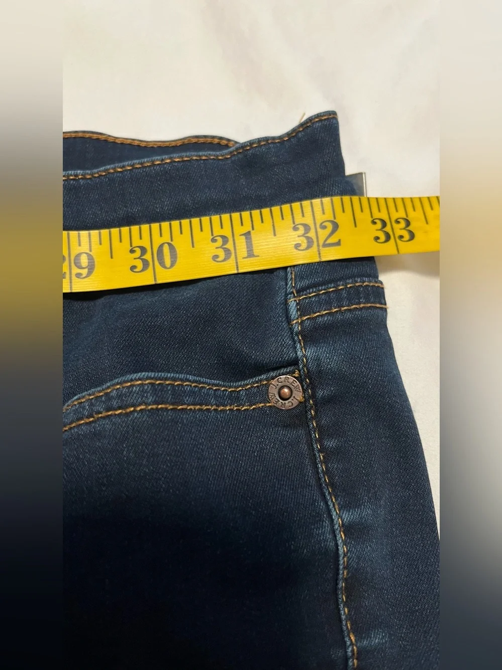 Women’s J. CREW STRETCH Dark Blue Mid- Rise Skinny  Denim Jeans Size 30 - Picture 14 of 14